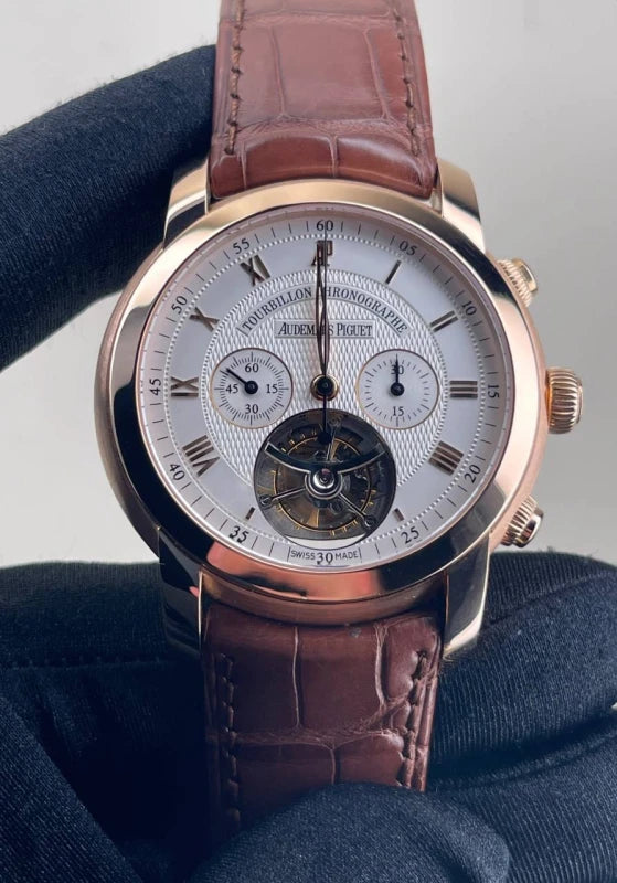 Audemars Piguet Jules Audemars Tourbillon Chronograph 18K Rose Gold Men's Watch