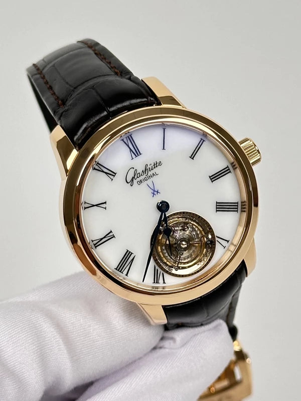 Glashütte Original Senator Meissen Tourbillon 18K Rose Gold Men's Watch