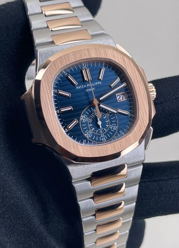 Patek Philippe Nautilus Chronograph 18K Rose Gold & Stainless steel Men's Watch
