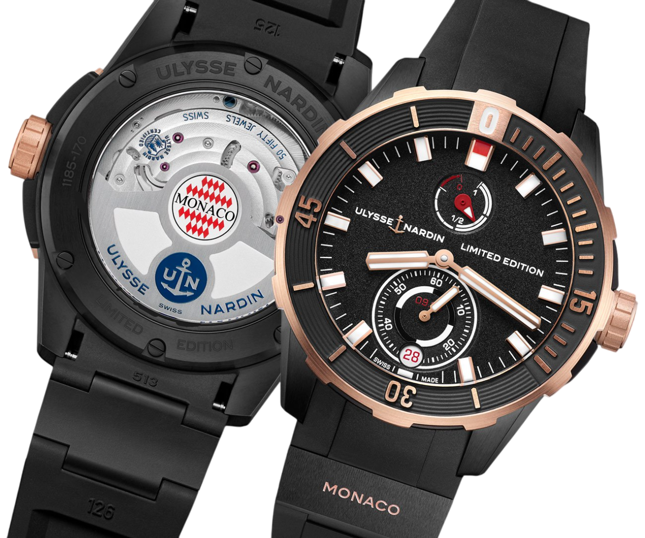 Ulysse Nardin Diver Chronometer Titanium & 18K Rose Gold Men's Watch