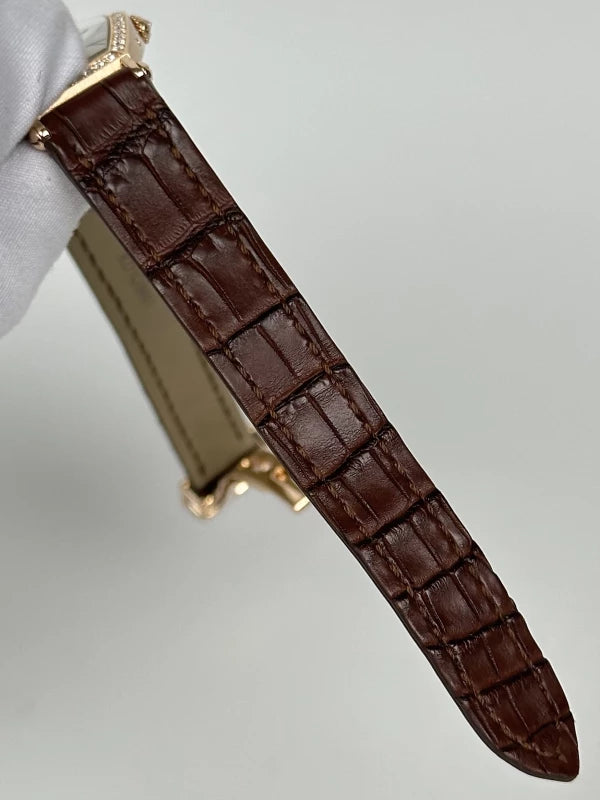 Cartier Tonneau 18K Rose Gold & Diamonds Lady's Watch