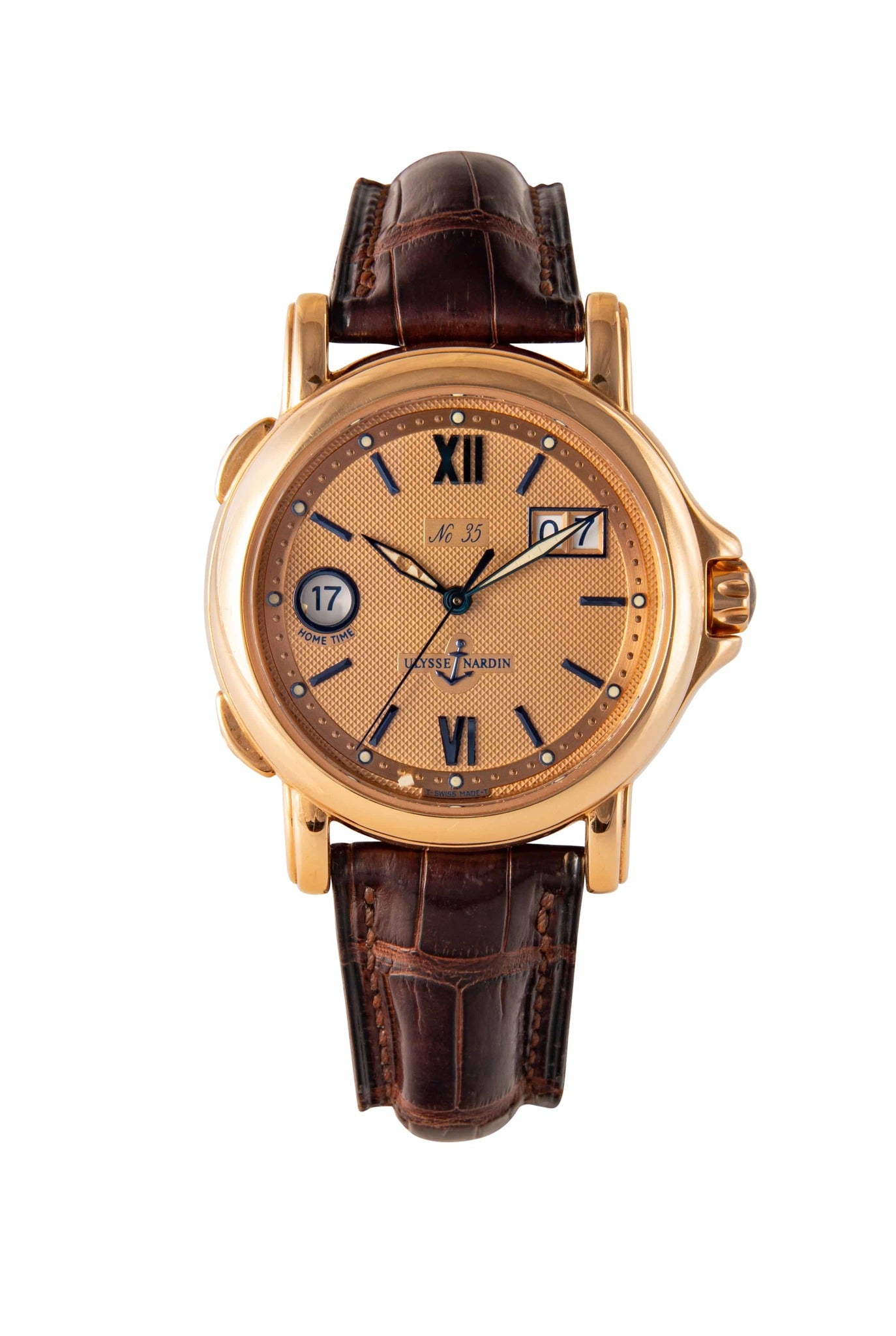 Ulysse Nardin San Marco GMT 18K Rose Gold Men's Watch