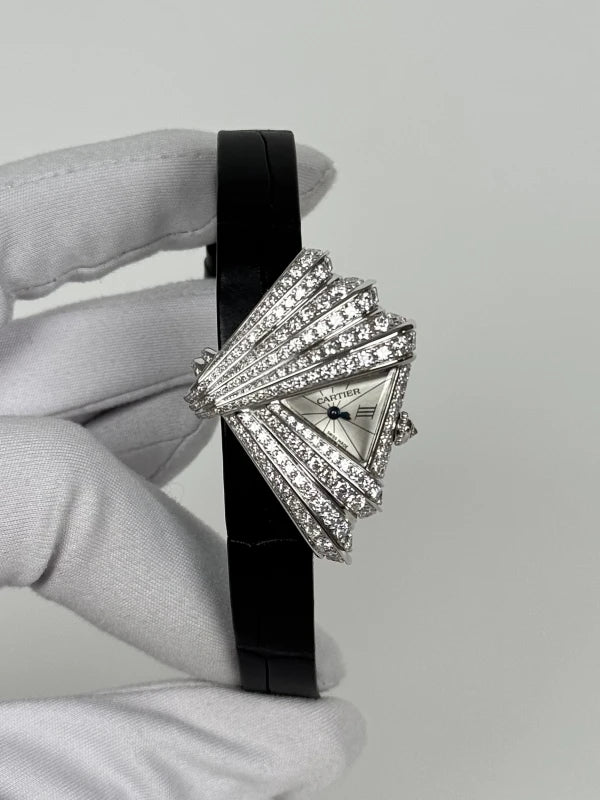 Cartier Libre Froissee 18K White Gold & Diamonds Lady's Watch