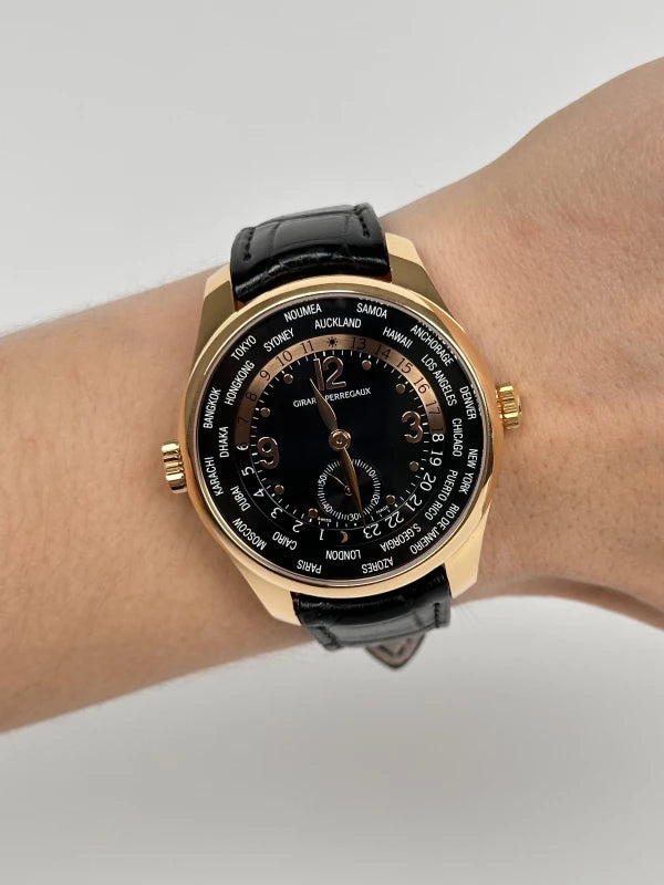 Girard Perregaux Traveller WW.TC Small Second 18K Rose Gold Men's Watch