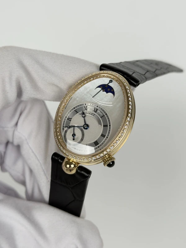 Breguet Reine De Naples Moon Phase 18K Yellow Gold & Diamonds Ladies Watch