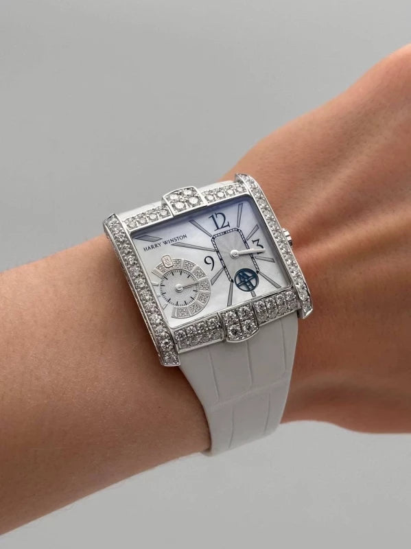 Harry Winston Avenue 18K White Gold & Diamonds Lady's Watch
