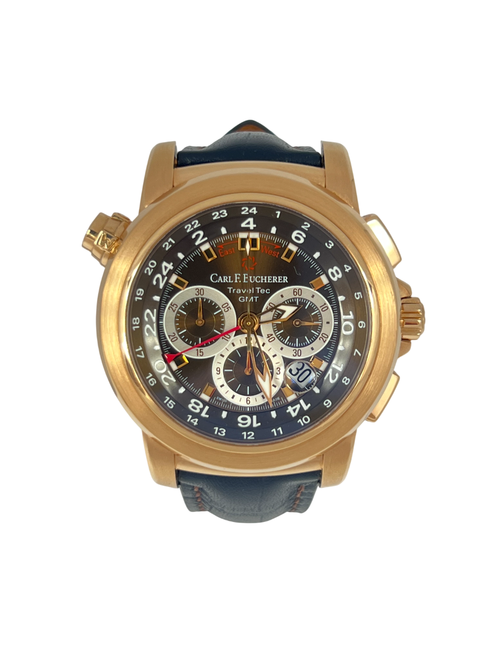 Carl F. Bucherer Patravi TravelTec GMT Chronograph 18K Rose Gold Men's Watch