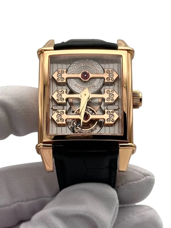 Girard Perregaux Haute Horlogerie Vintage 1945 Triple Bridge Tourbillon 18K Rose Gold Men's Watch