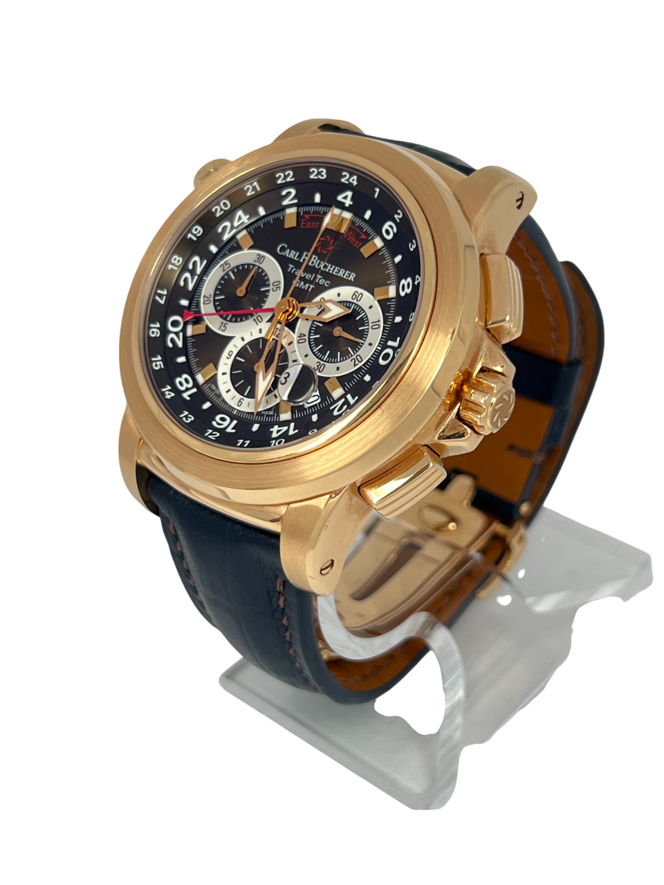 Carl F. Bucherer Patravi TravelTec GMT Chronograph 18K Rose Gold Men's Watch