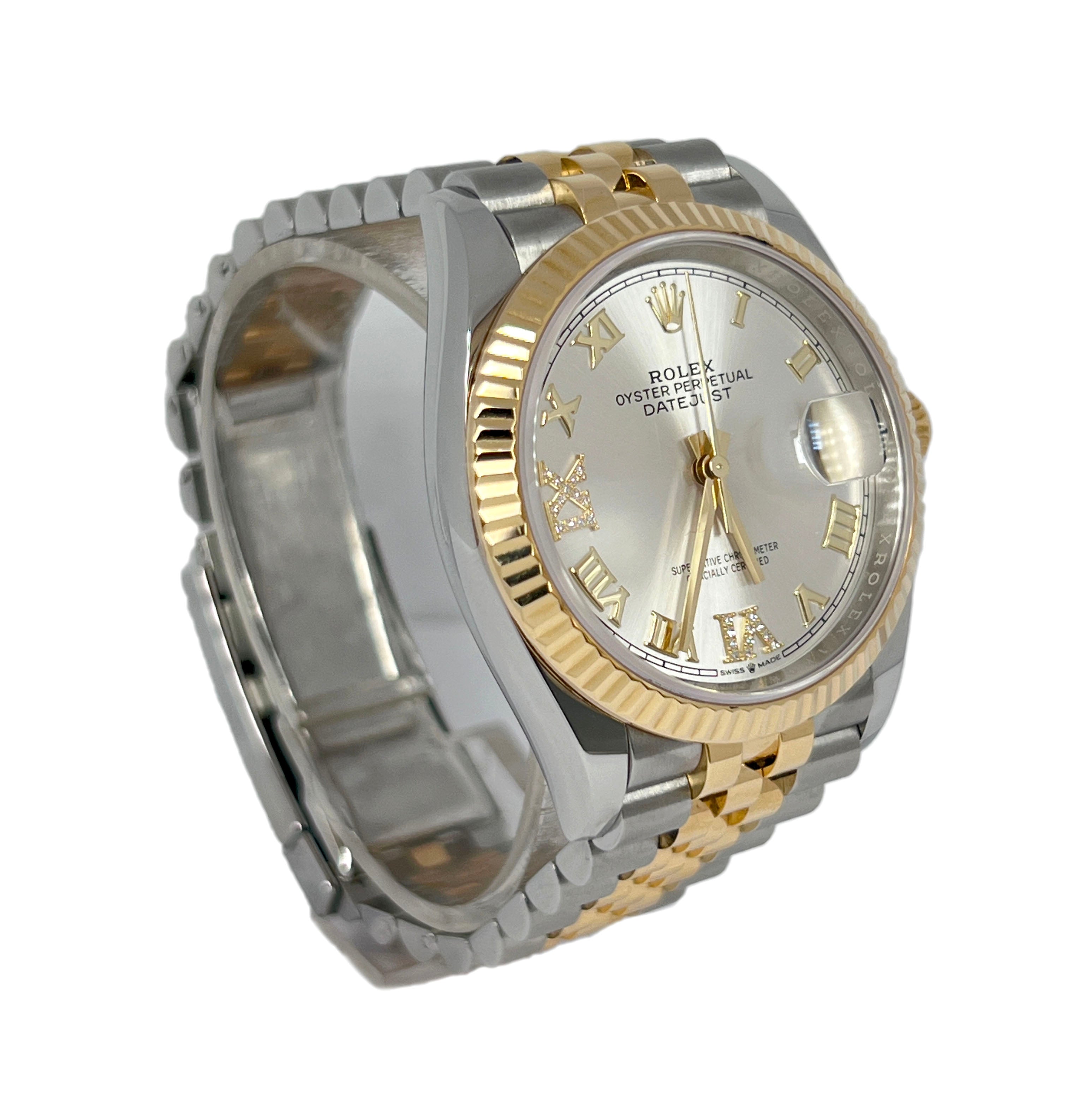 Rolex Datejust 36mm Steel & 18K Yellow Gold & Diamonds Men's Watch