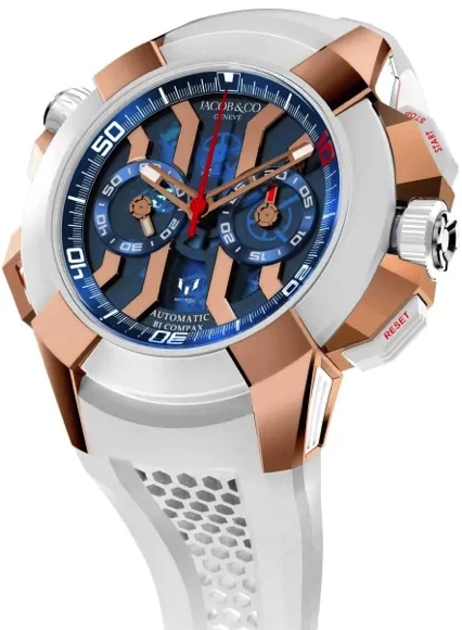 Jacob & Co Epic X Chrono Messi Ceramic & 18K Rose Gold Men's Watch