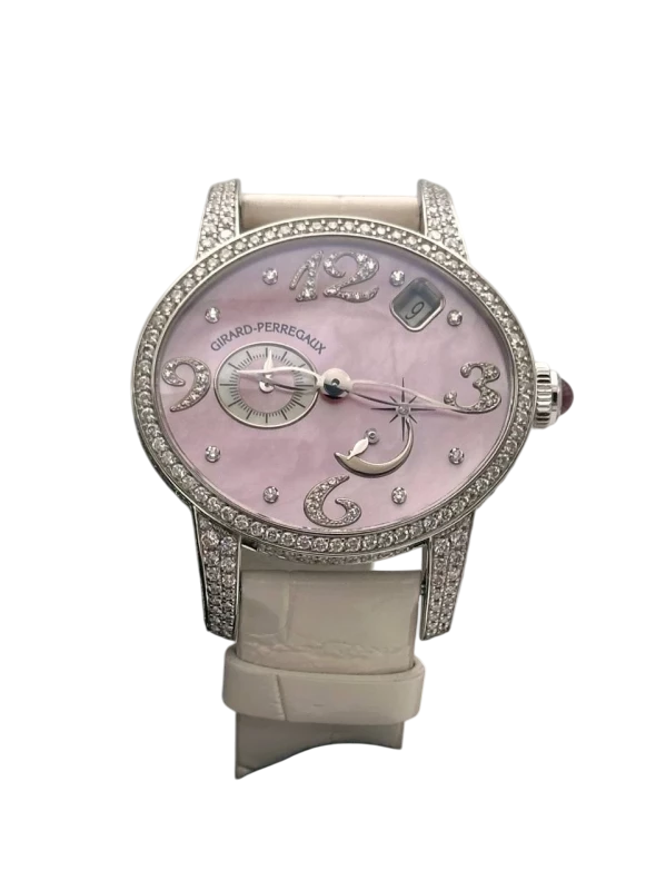 Girard Perregaux Cat`s Eye 18K White Gold & Diamonds Lady's Watch