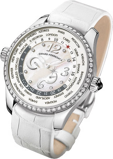 Girard Perregaux WW.TC Stainless steel & Diamonds Lady's Watch