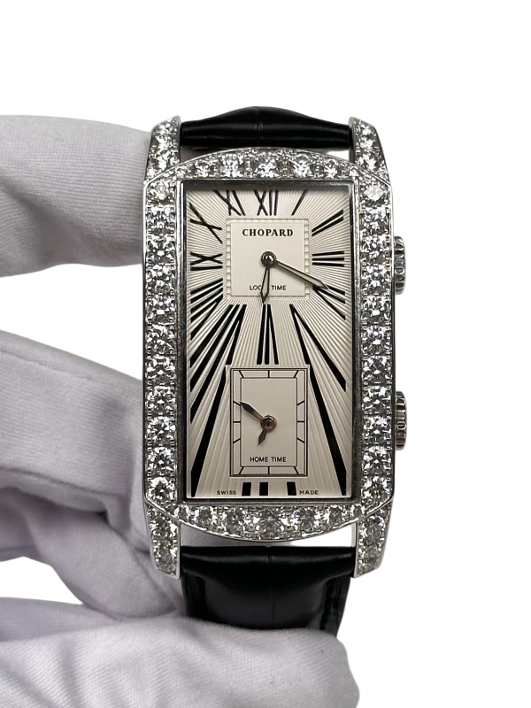 Chopard Classics 'Dual Tec' 18K White Gold & Diamonds Lady's Watch