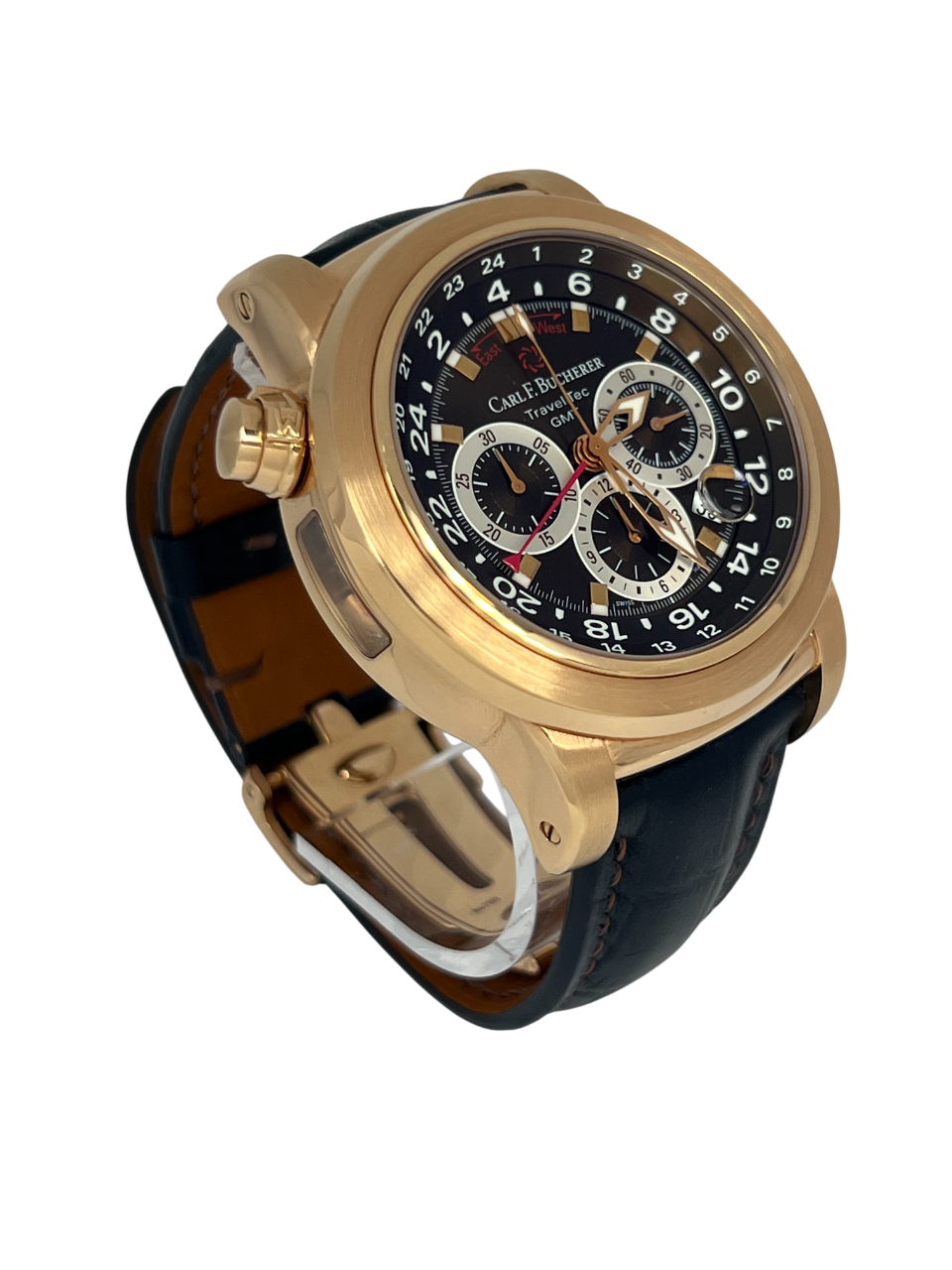 Carl F. Bucherer Patravi TravelTec GMT Chronograph 18K Rose Gold Men's Watch