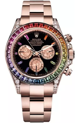 Rolex Daytona Cosmograph 40 mm 18K Rose Gold & Diamonds & Colored Sapphires Unisex Watch