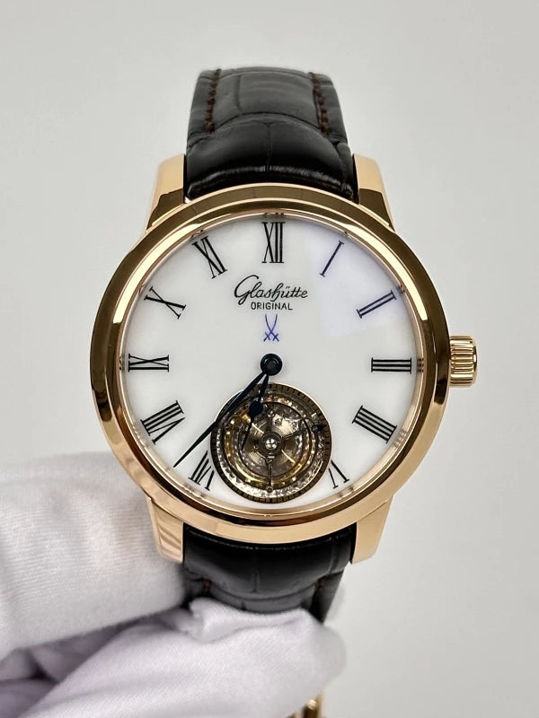 Glashütte Original Senator Meissen Tourbillon 18K Rose Gold Men's Watch
