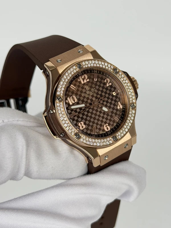 Hublot Big Bang 38mm 18K Rose Gold & Diamonds Ladies Watch