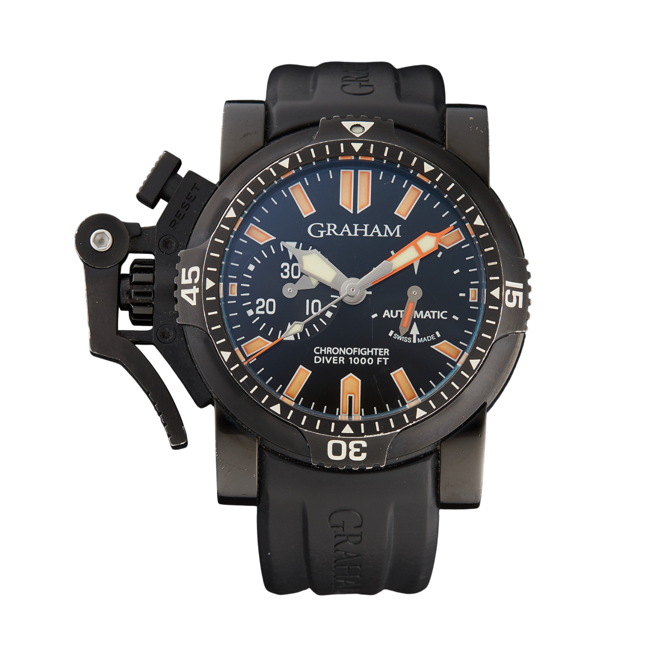 Graham Chronofighter Oversize Diver Chronograph PVD Stainless Steel Men's Watch