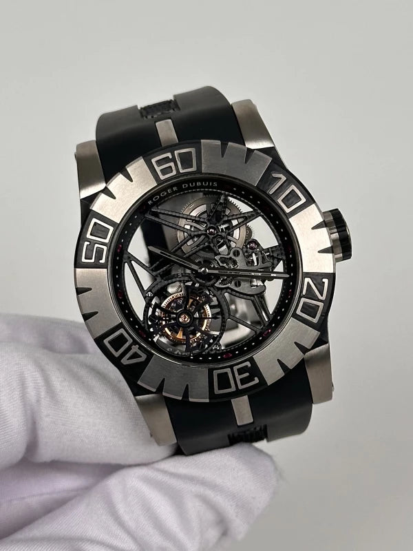 Roger Dubuis Easy Diver Skeleton Flying Tourbillon Titanium Men's Watch
