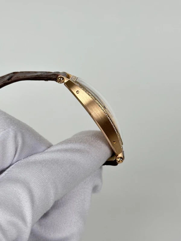 Cartier Tonneau 18K Rose Gold & Diamonds Lady's Watch