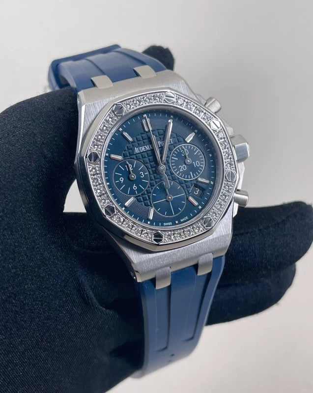 Audemars Piguet Royal Oak Stainless Steel & Diamonds Lady's Watch