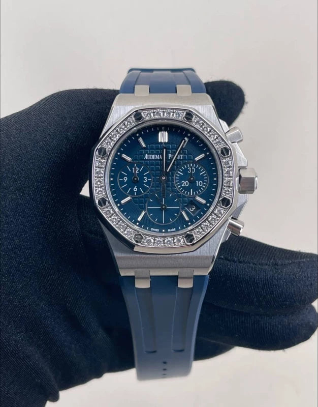 Audemars Piguet Royal Oak Stainless Steel & Diamonds Lady's Watch