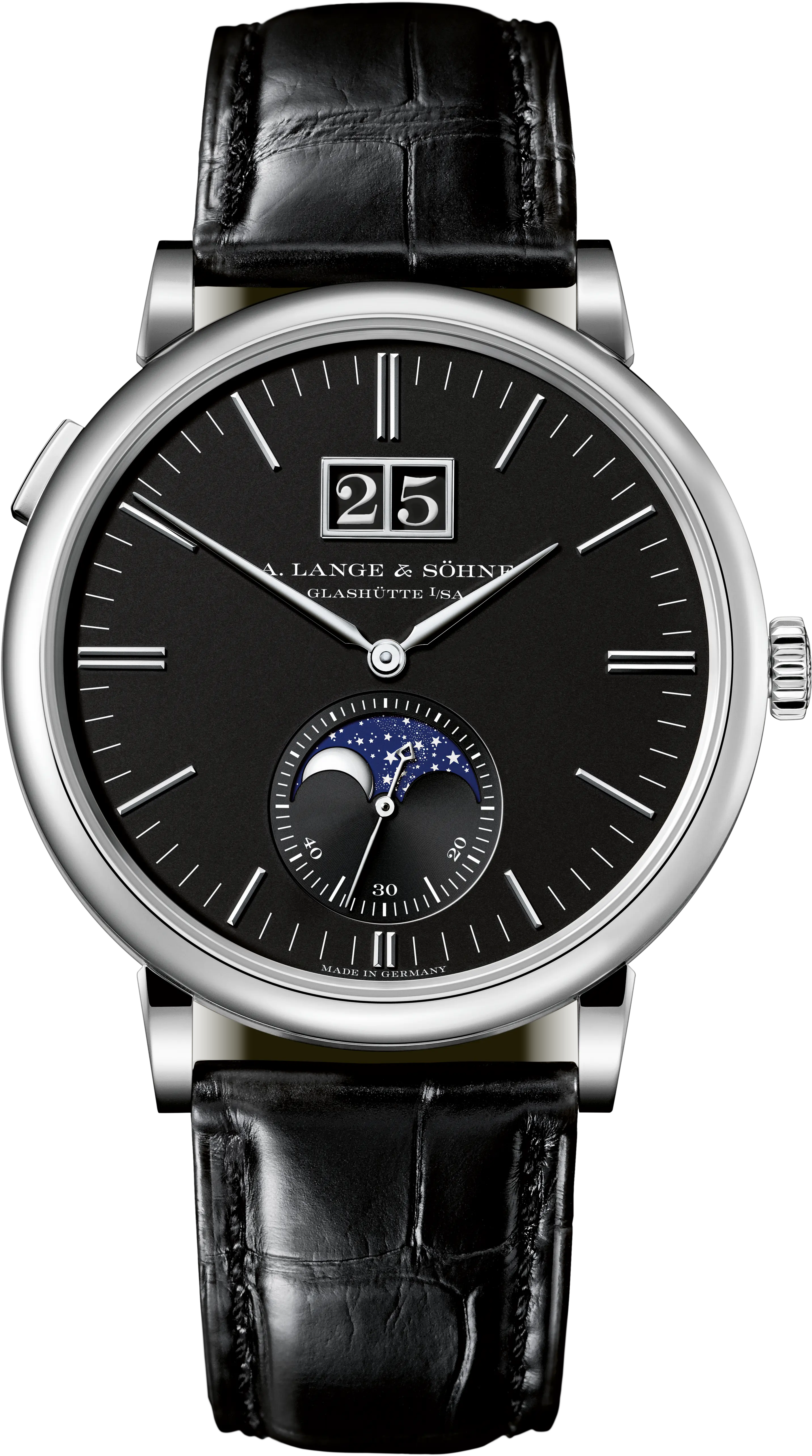 A. Lange & Söhne Saxonia Moon Phase 18K White Gold Men’s Watch