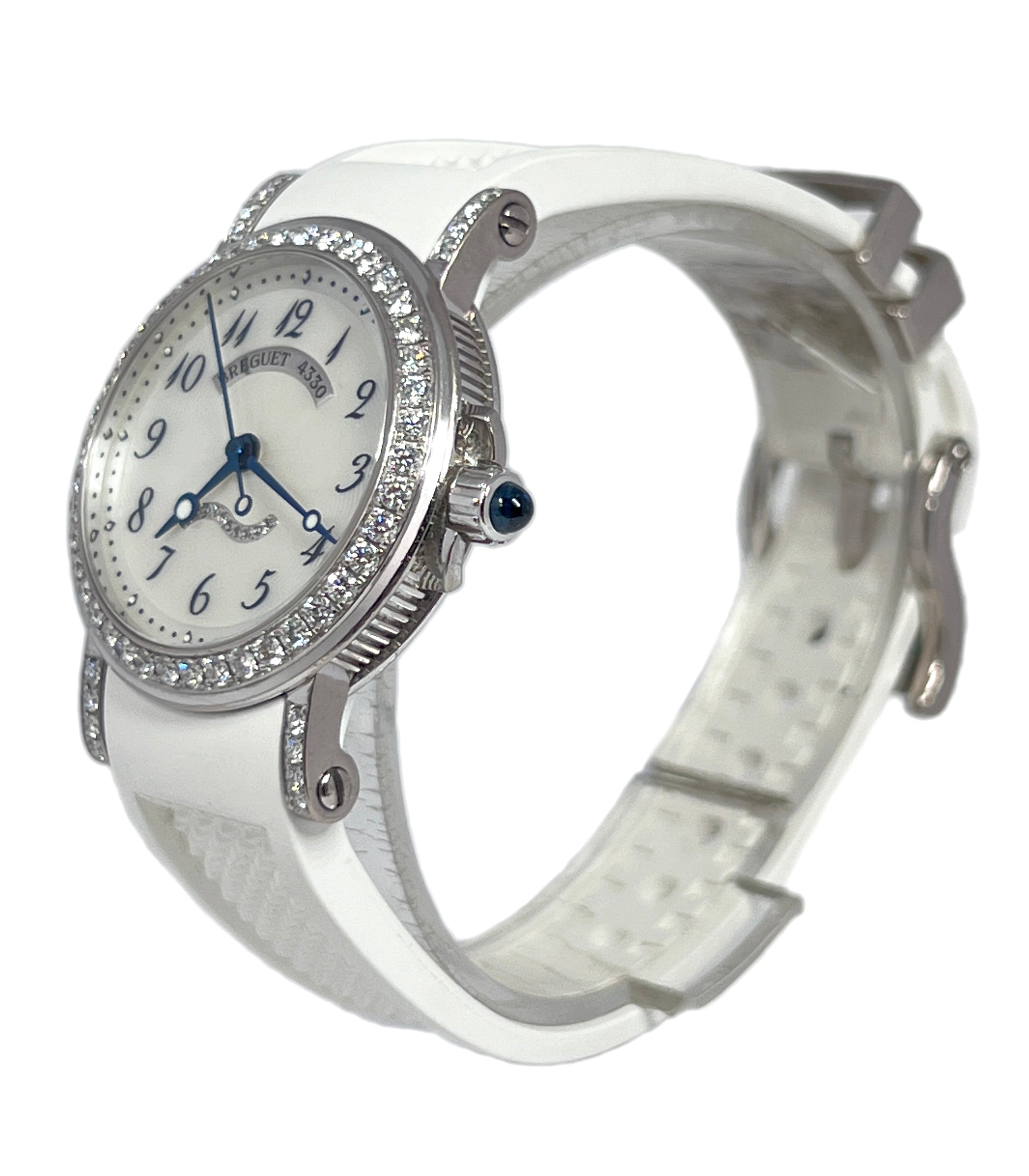 Breguet Marine 8818 18K White Gold &Diamonds Ladies Watch