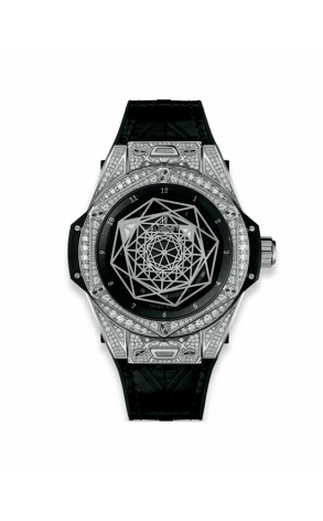 Hublot Big Bang Sang Bleu Stainless steel & Diamonds Lady's Watch