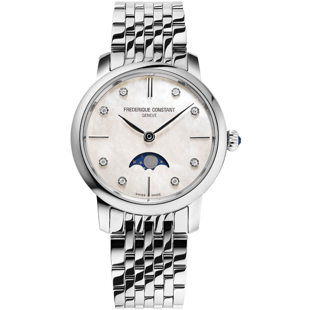 Frederique Constant Slimline Moon Phase Stainless steel Lady's Watch