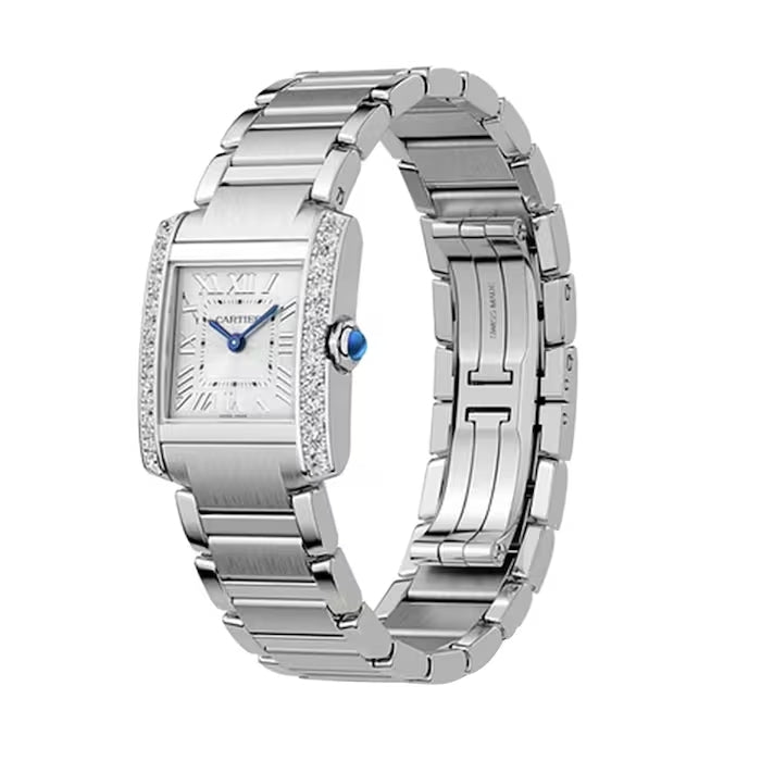 Cartier Tank Française Stainless Steel & Diamonds Lady's Watch