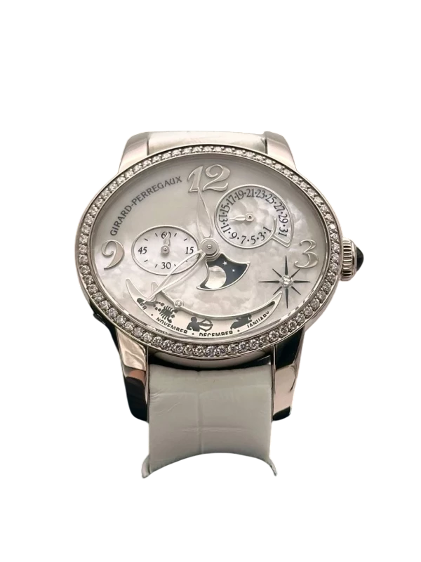 Girard Perregaux Cat`s Eye 18K White Gold & Diamonds Lady's Watch
