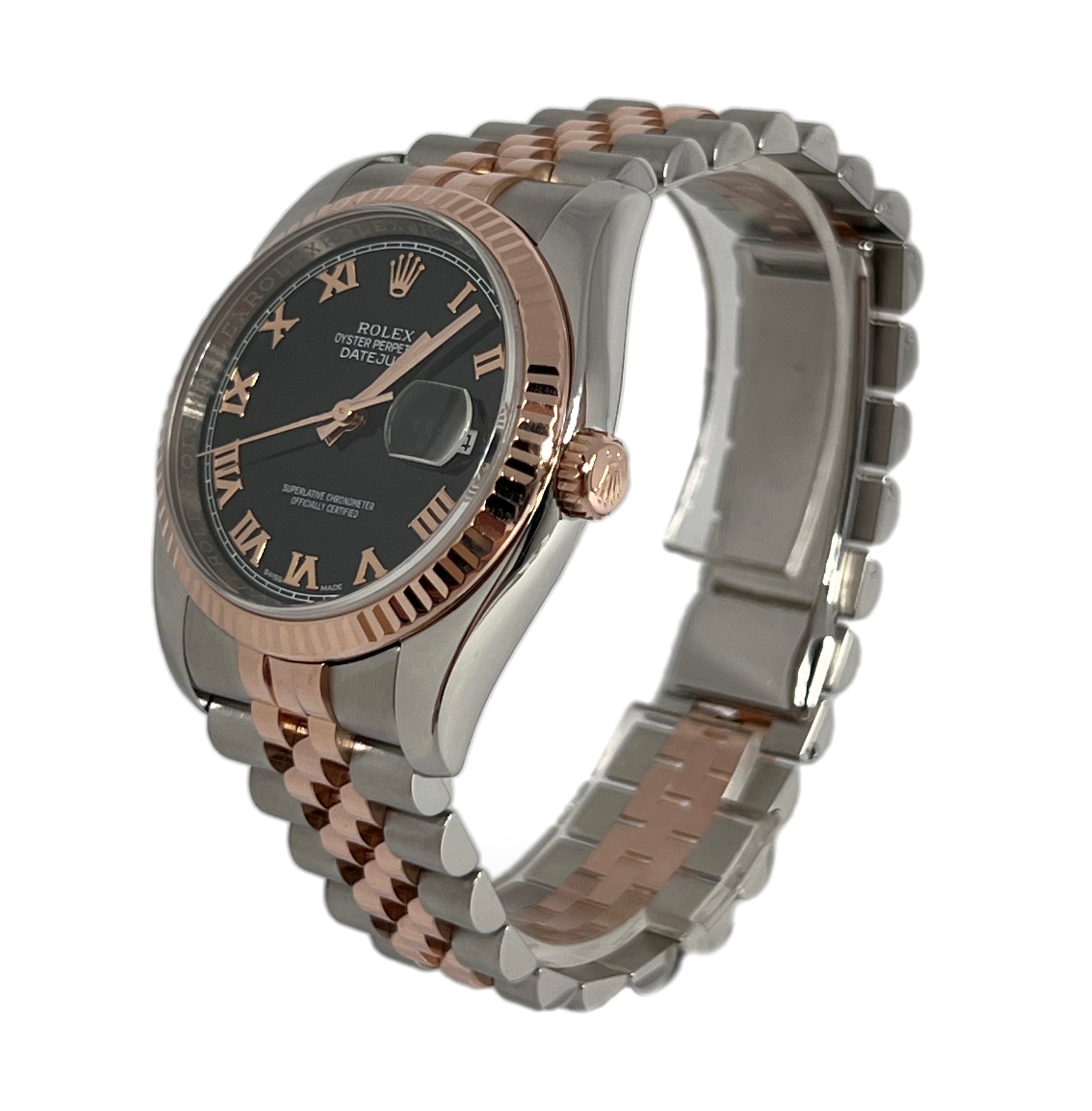 Rolex Datejust 18K Rose Gold & Stainless Steel Unisex Watch
