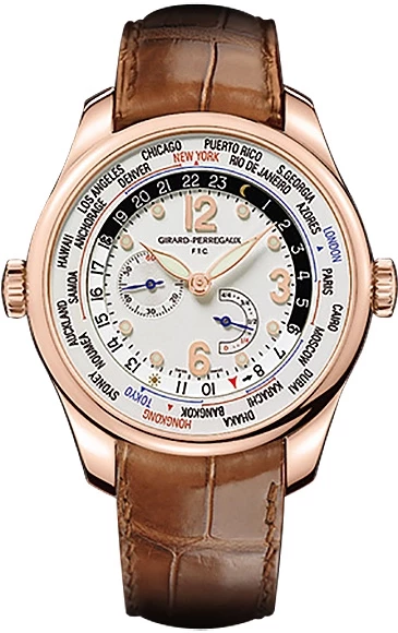 Girard Perregaux Traveller ww.tc Financial Power Reserve 18K Rose Gold Men's Watch