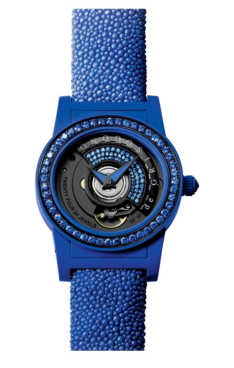 De Grisogono Tondo By Night PVD Stainless steel & Blue Composite Fiberglass PLF Lady's Watch