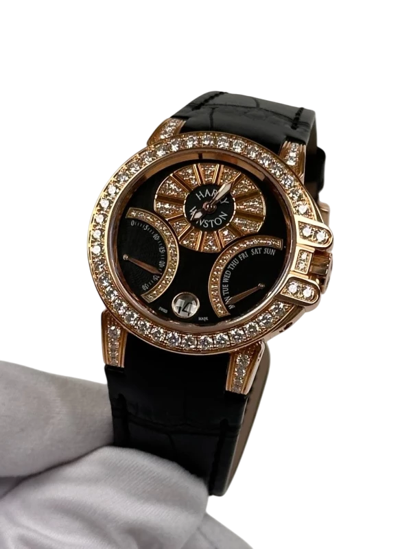 Harry Winston Ocean Biretro 18K Rose Gold & Diamonds Unisex Watch