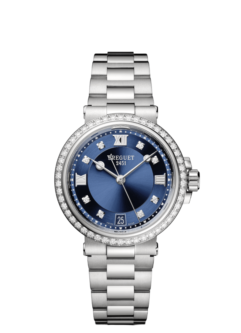 Breguet Marine Stainless Steel & Diamonds Lady's Watch
