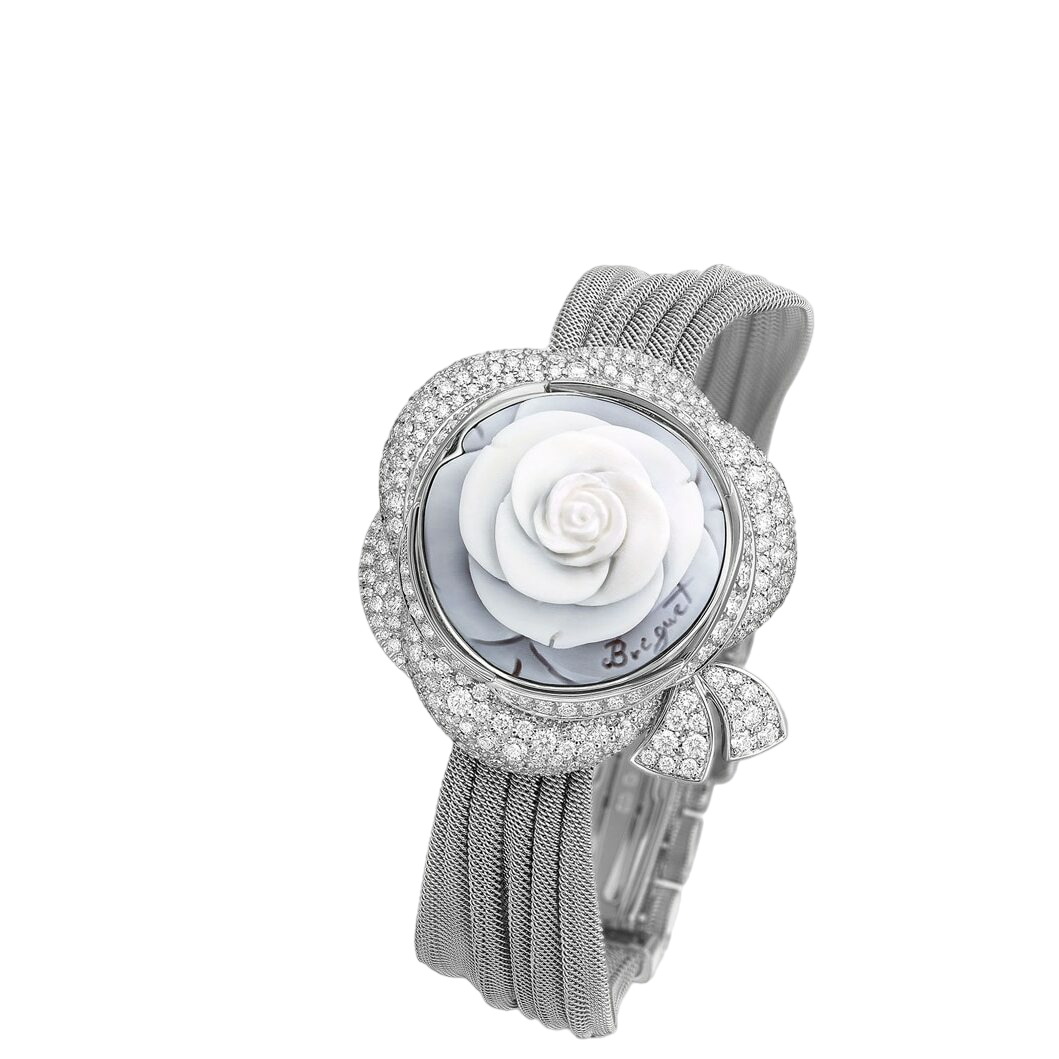 Breguet Reine de Naples Floral 18K White Gold & Diamonds Lady's Watch