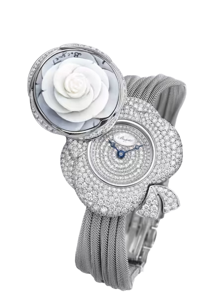 Breguet Reine de Naples Floral 18K White Gold & Diamonds Lady's Watch