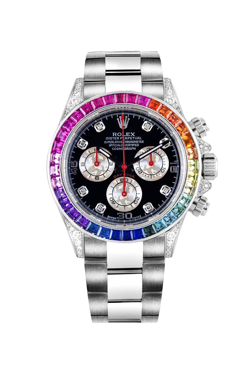 Rolex Daytona Cosmograph 40 mm Stainless Steel & Diamonds & Sapphires Unisex Watch