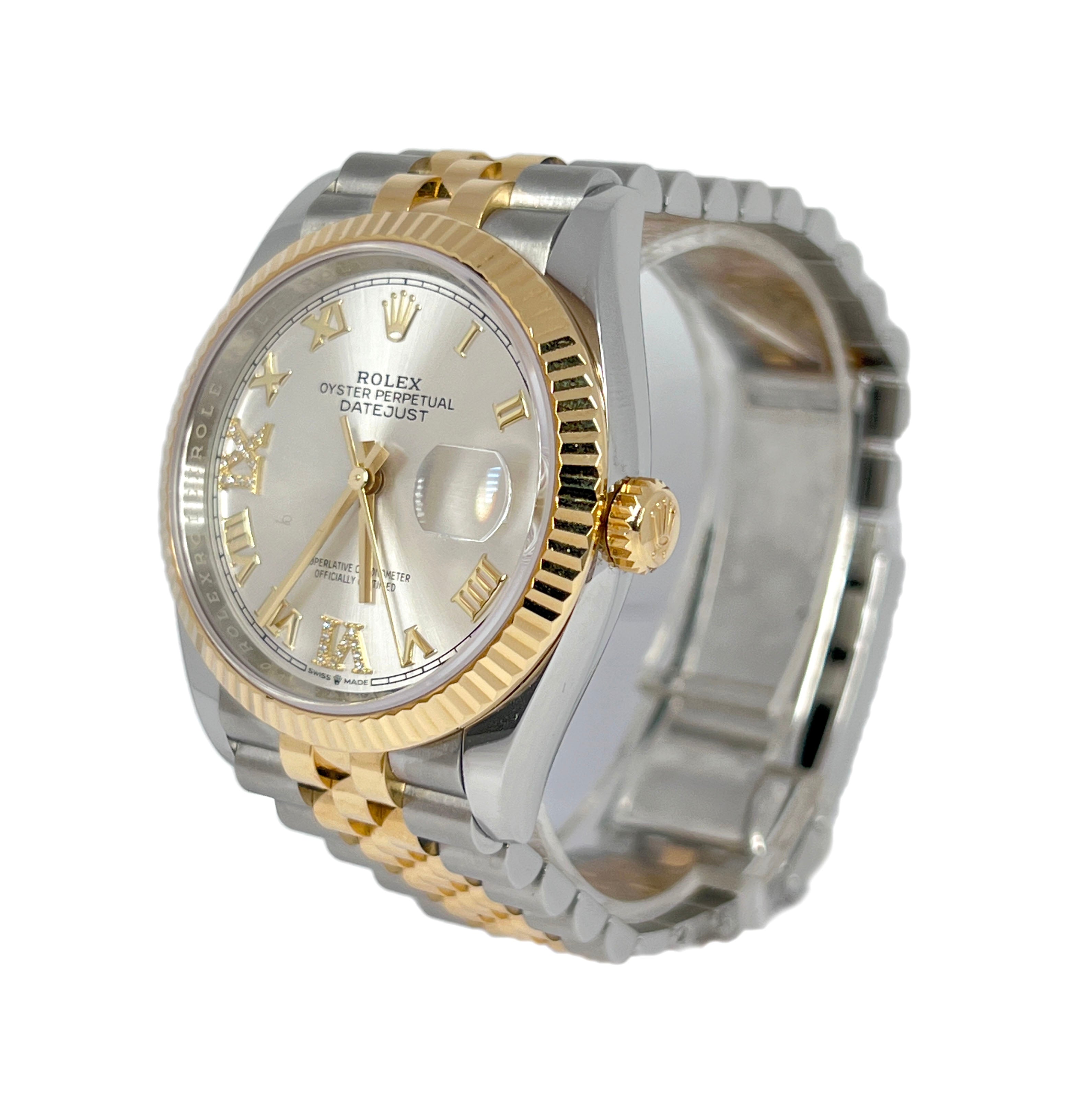 Rolex Datejust 36mm Steel & 18K Yellow Gold & Diamonds Men's Watch