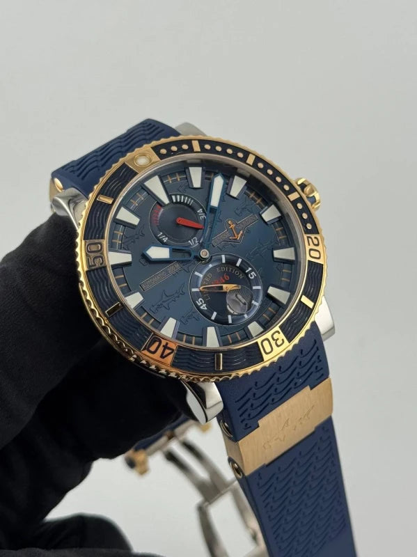 Ulysse Nardin Maxi Marine Diver Hammerhead Shark 18K Rose Gold & Titanium Men's Watch