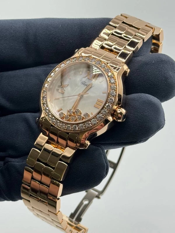 Chopard Happy Sport 18K Rose Gold & Diamonds Lady's Watch