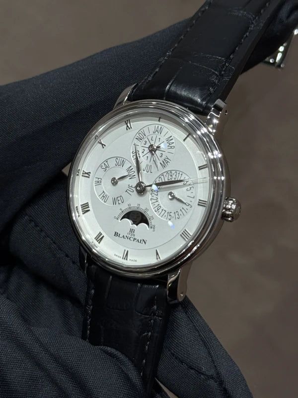 Blancpain Villeret Perpetual Calendar 18K White Gold Men's Watch