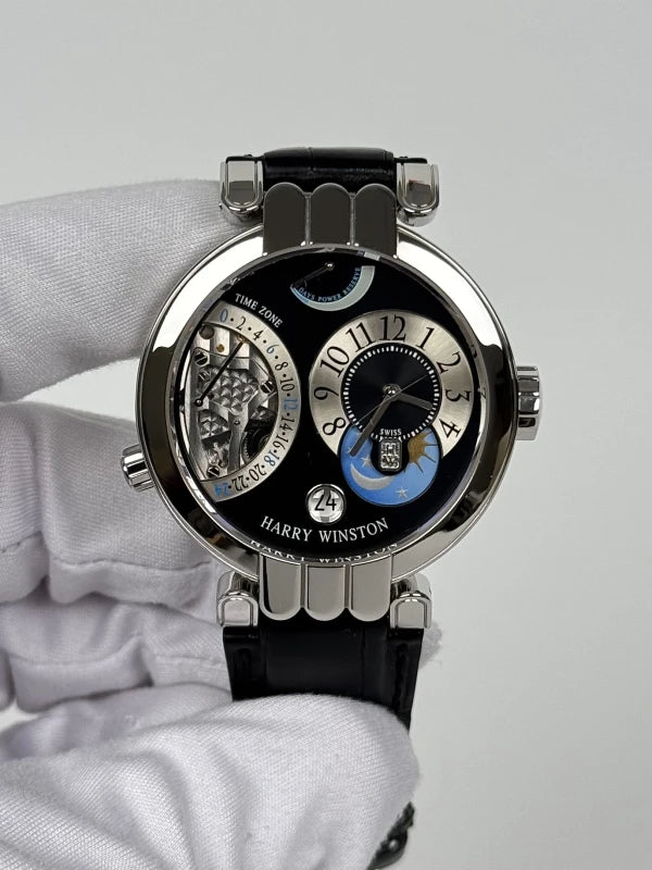Harry Winston Premier Excenter Time Zone Platinum Men's Watch