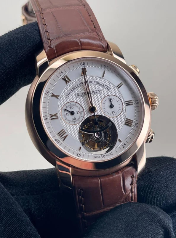 Audemars Piguet Jules Audemars Tourbillon Chronograph 18K Rose Gold Men's Watch