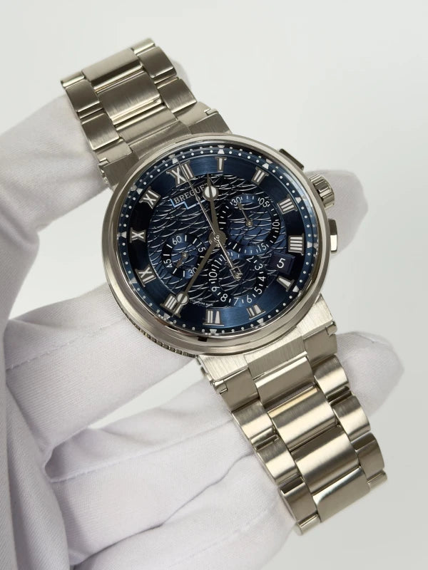 Breguet Marine 5527 Chronograph 18K White Gold Men's Watch