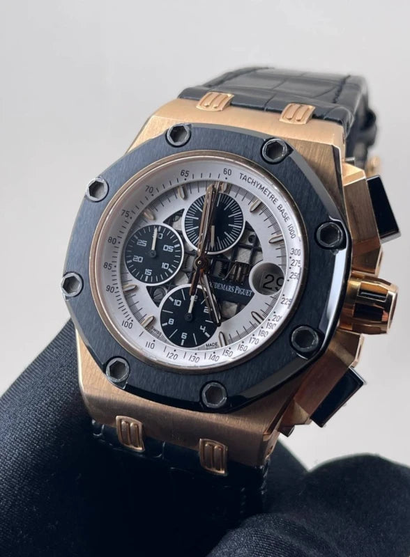 Audemars Piguet Royal Oak Offshore Rubens Barrichello II Chronograph 18k Rose Gold Men's Watch