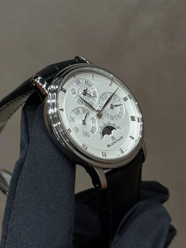 Blancpain Villeret Perpetual Calendar 18K White Gold Men's Watch